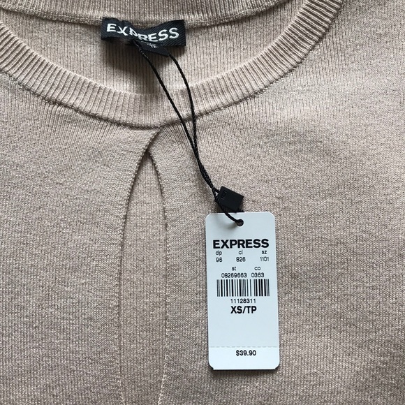 NWT • Express • Tan Crop Top - Picture 4 of 5